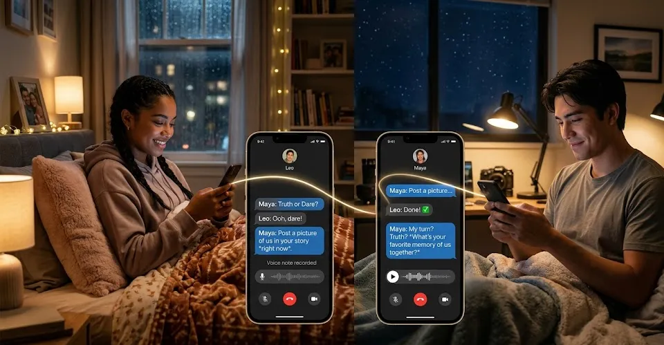 Long distance chat love
