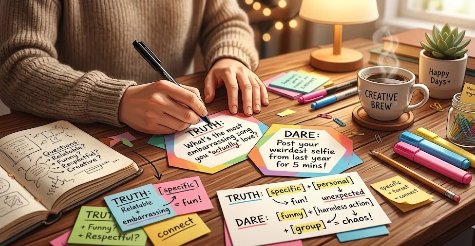 Writing truth dare ideas